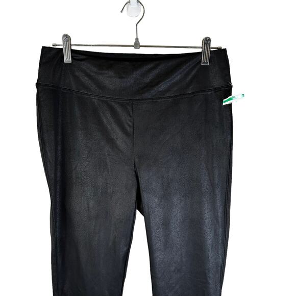 NYDJ New Women's Coated Leggings Pants High Rise Black Size Small - Picture 3 of 10